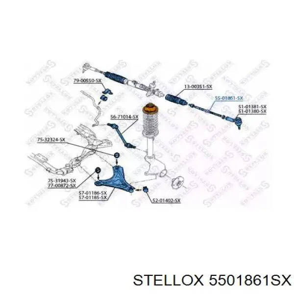 Тяга рульова 5501861SX Stellox