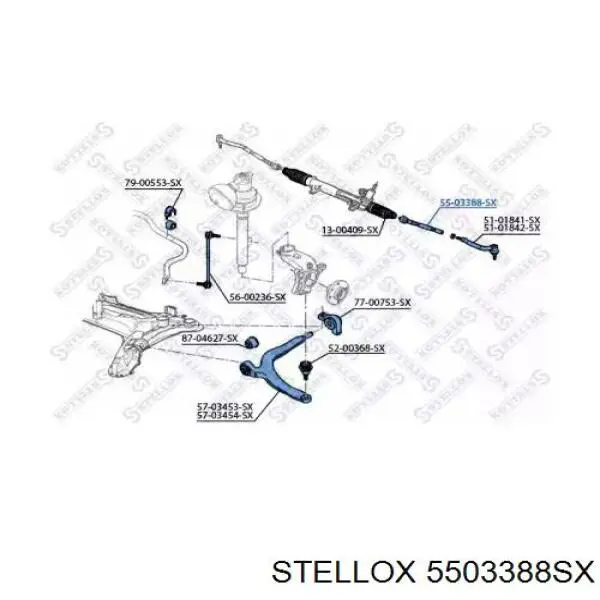 5503388SX Stellox тяга рульова