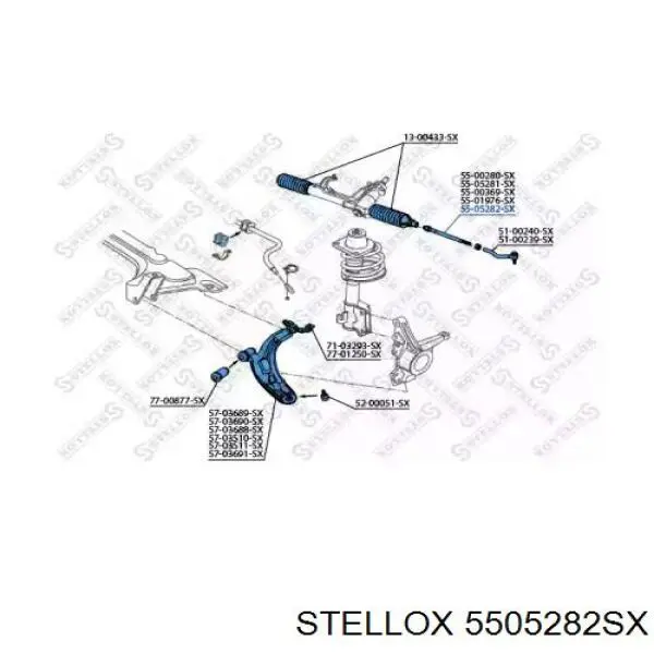 Тяга рульова 5505282SX Stellox