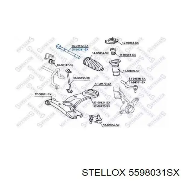 Тяга рульова 5598031SX Stellox