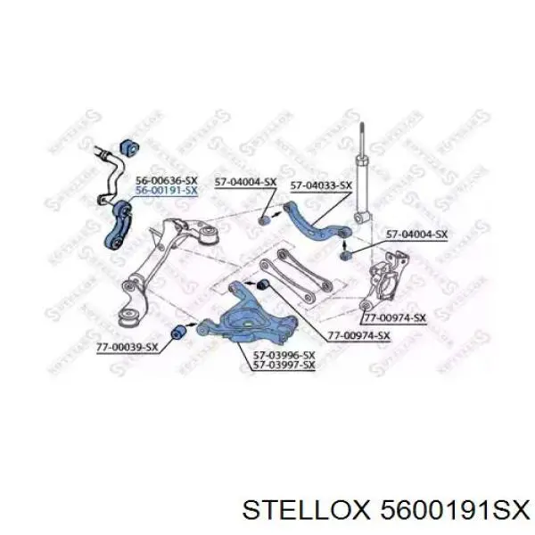 Стійка стабілізатора заднього 5600191SX Stellox