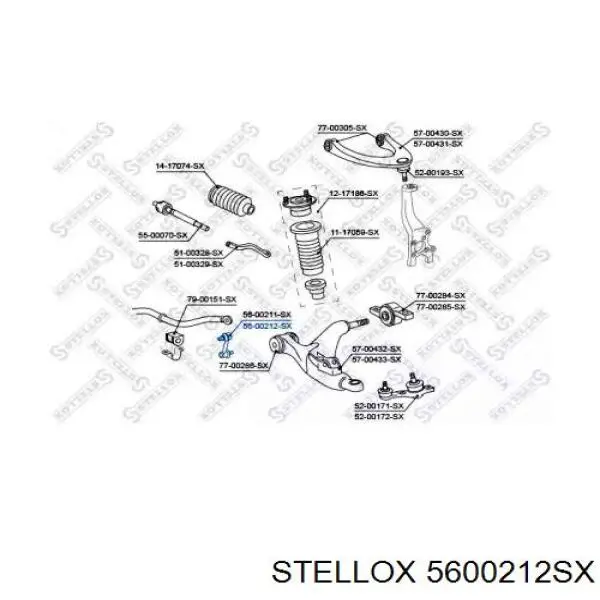 Стійка стабілізатора переднього, права 5600212SX Stellox