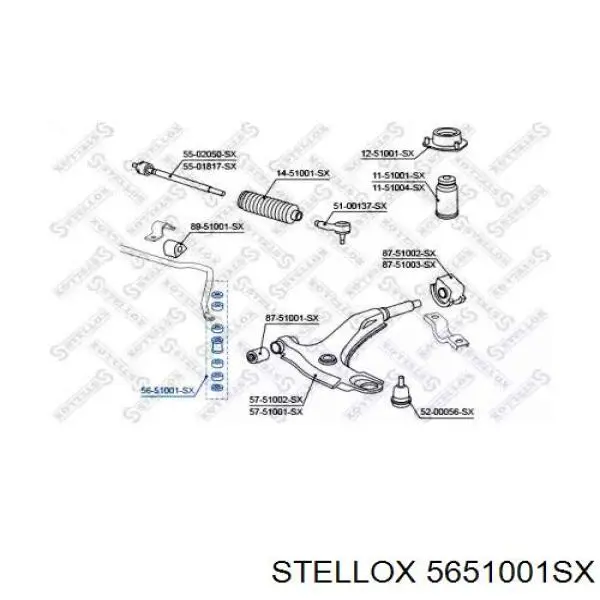 5651001SX Stellox стійка стабілізатора переднього