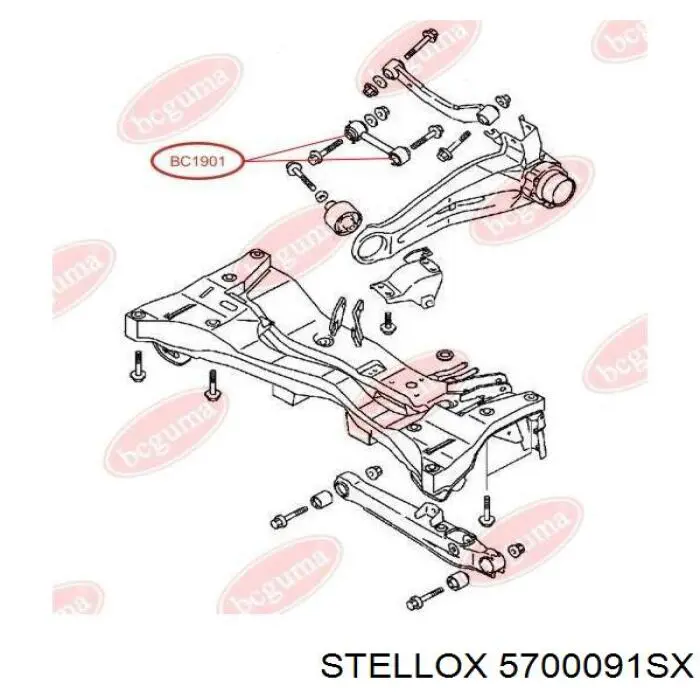 TC5682 Delphi Розтяжка задньої підвіски