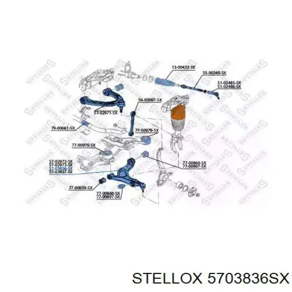 Важіль передній лівий Stellox 5703836SX ціна, від 114.76 USD