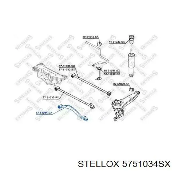 5751034SX Stellox Балансир задній нижній, правий