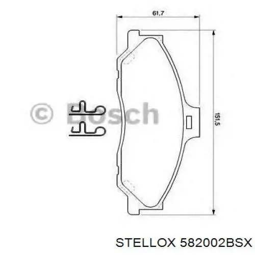 Гальмівні колодки Stellox 582002BSX ціна, від 19.41 USD