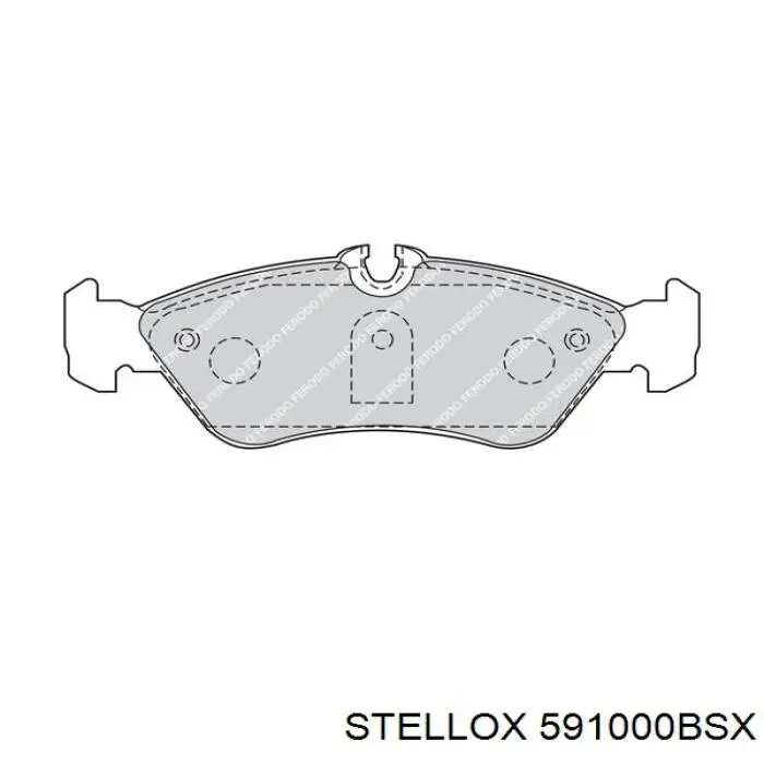Задні гальмівні колодки 591000BSX Stellox