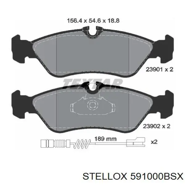Задні гальмівні колодки Stellox 591000BSX ціна, від 22.54 USD