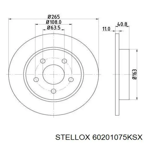 Гальмівні диски 60201075KSX Stellox
