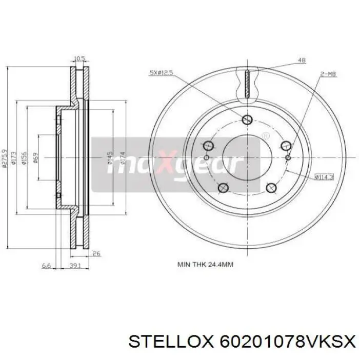 Купити 60201078VKSX Stellox Ротор гальмівний