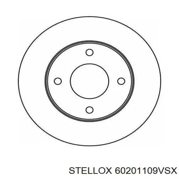 Диск гальмівний передній Stellox 60201109VSX