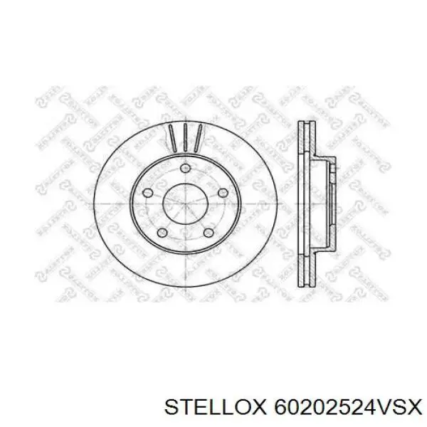 Диск переднього гальма Stellox 60202524VSX ціна, від 35.50 USD