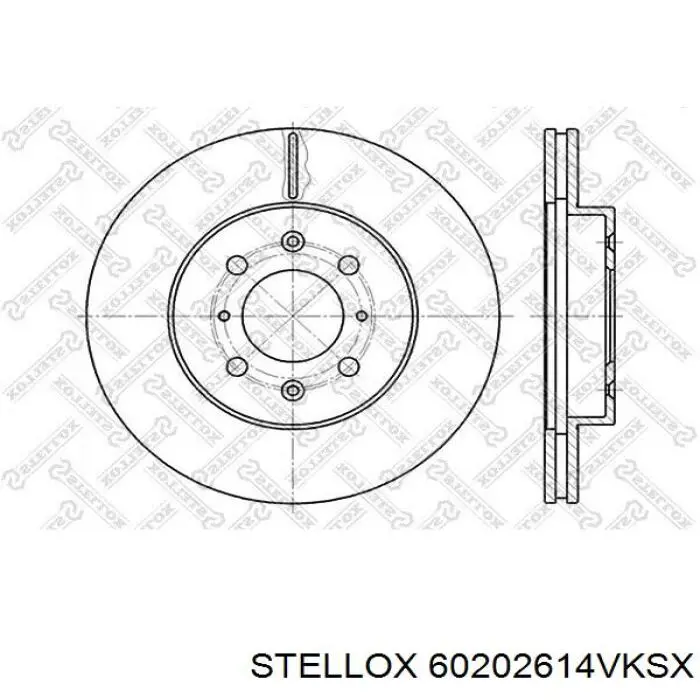 Диск гальмівний передній 60202614VKSX Stellox