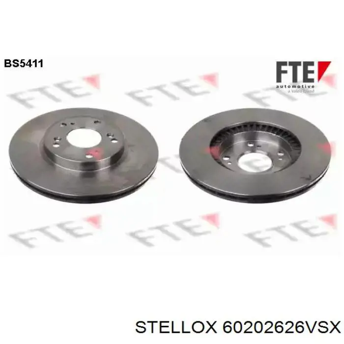 60202626VSX Stellox Гальмо дискове переднє