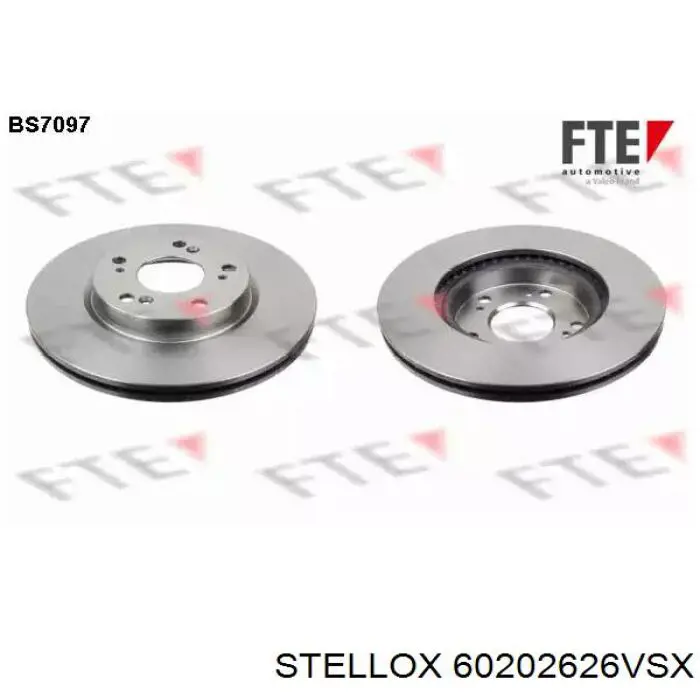 Диск переднього гальма Stellox 60202626VSX ціна, від 46.09 USD