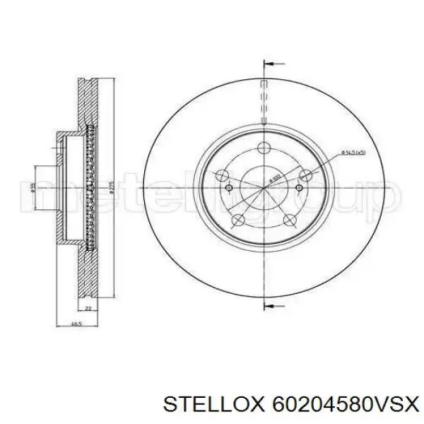Купити 60204580VSX Stellox Ротор гальмівний