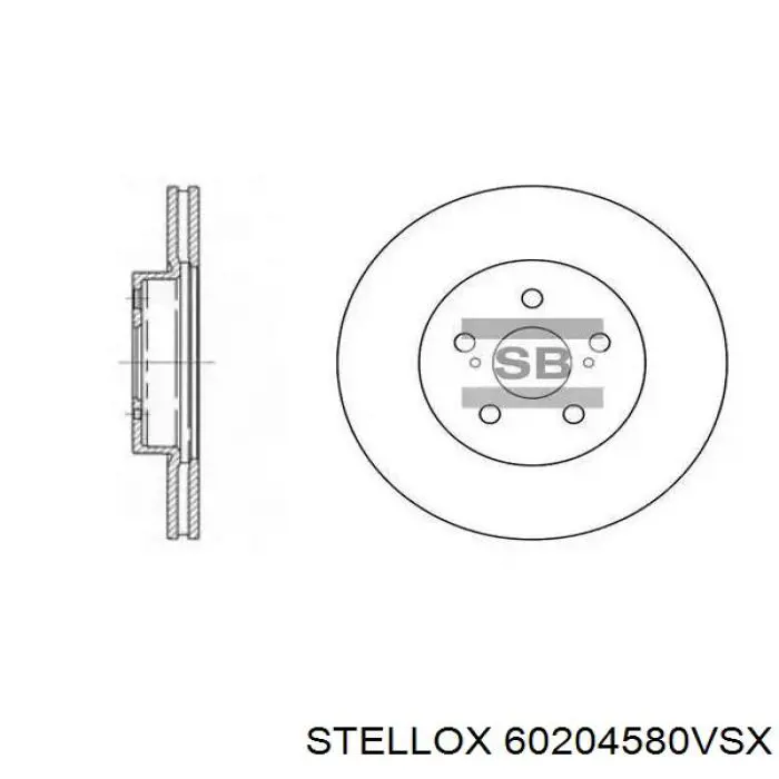 Гальмівні диски передні 60204580VSX Stellox