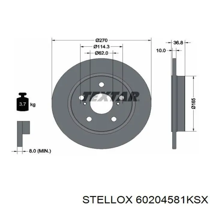 Гальмівні диски 60204581KSX Stellox