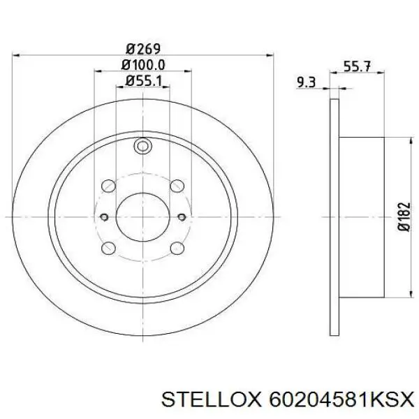 60204581KSX Stellox Дискові гальма