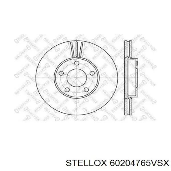 Диск гальмівний передній 60204765VSX Stellox