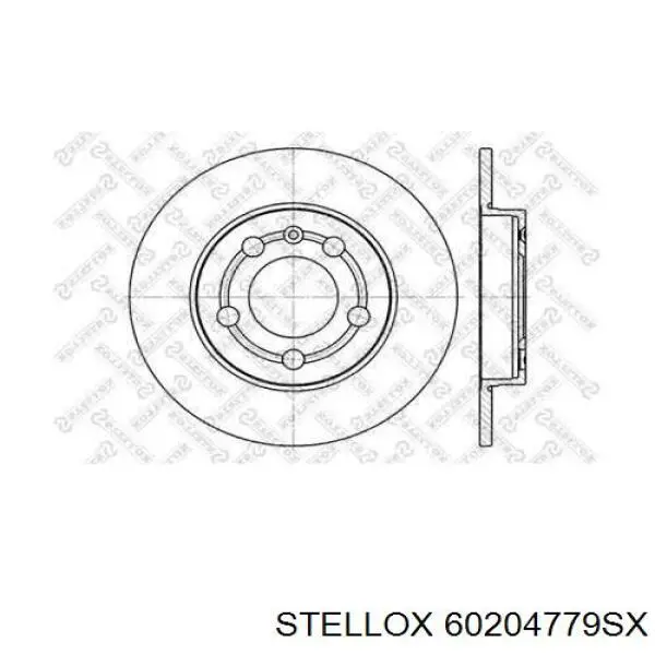 Диск гальмівний задній 60204779SX Stellox