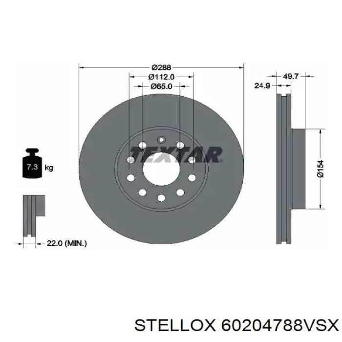 Ремкомплект передніх гальм Stellox 60204788VSX ціна, від 33.57 USD