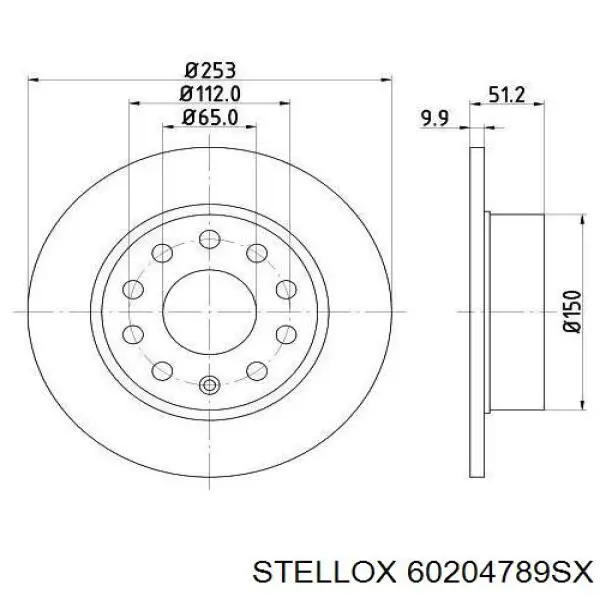 Задні дискові гальма Stellox 60204789SX ціна, від 19.77 USD