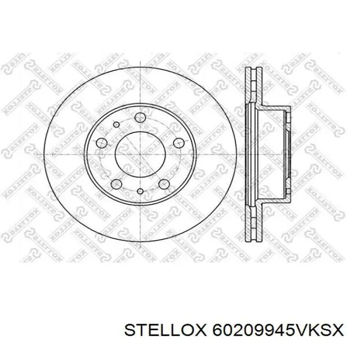 60209945VKSX Stellox диск гальмівний передній