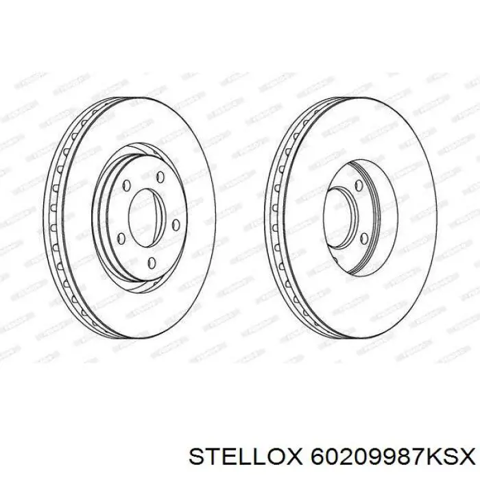 Гальмівні диски передні 60209987KSX Stellox