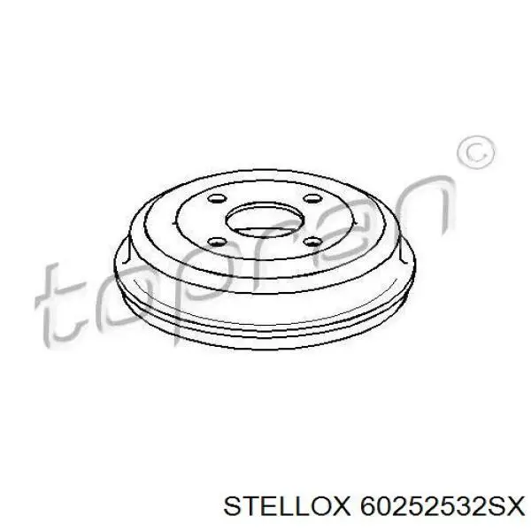 Барабан гальмівний задній 60252532SX Stellox