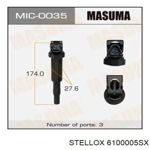 Купити 6100005SX Stellox Котушка запалювання