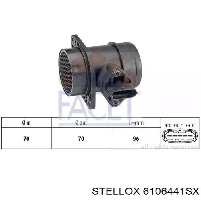 Датчик масової витрати повітря DECARO 20385500010 ціна, від 31.57 USD
