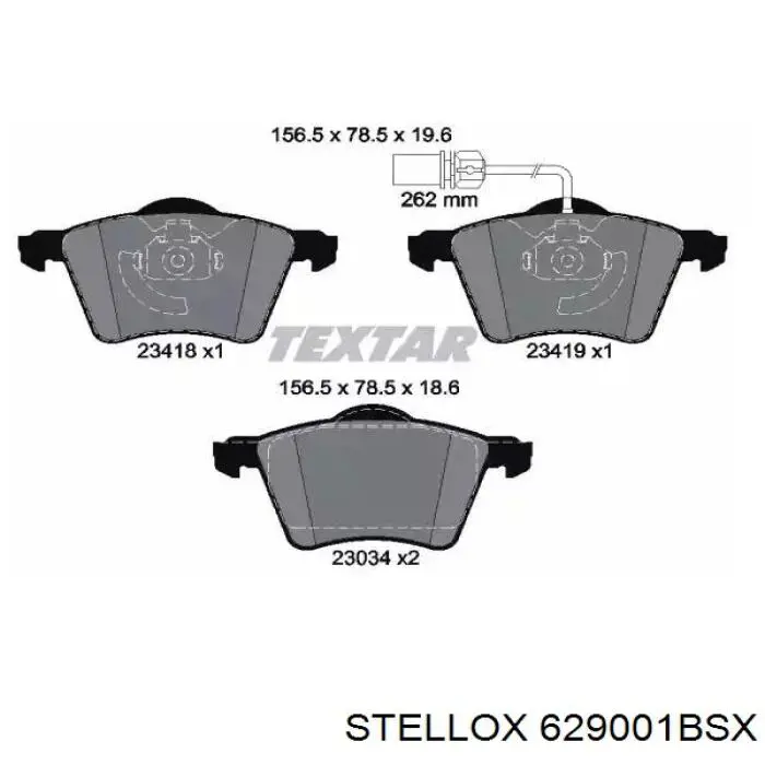 Тормозні колодки Stellox 629001BSX