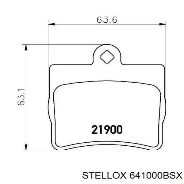 Купити 641000BSX Stellox Задні колодки