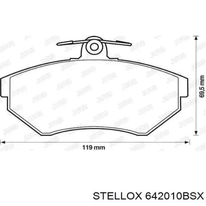 Передні тормозні колодки 642010BSX Stellox