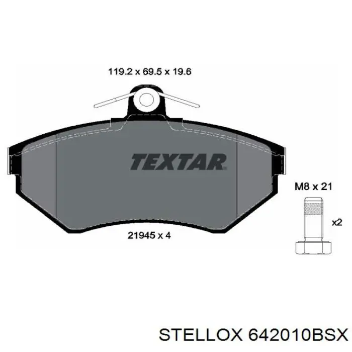 Гальмівні колодки Stellox 642010BSX ціна, від 19.17 USD