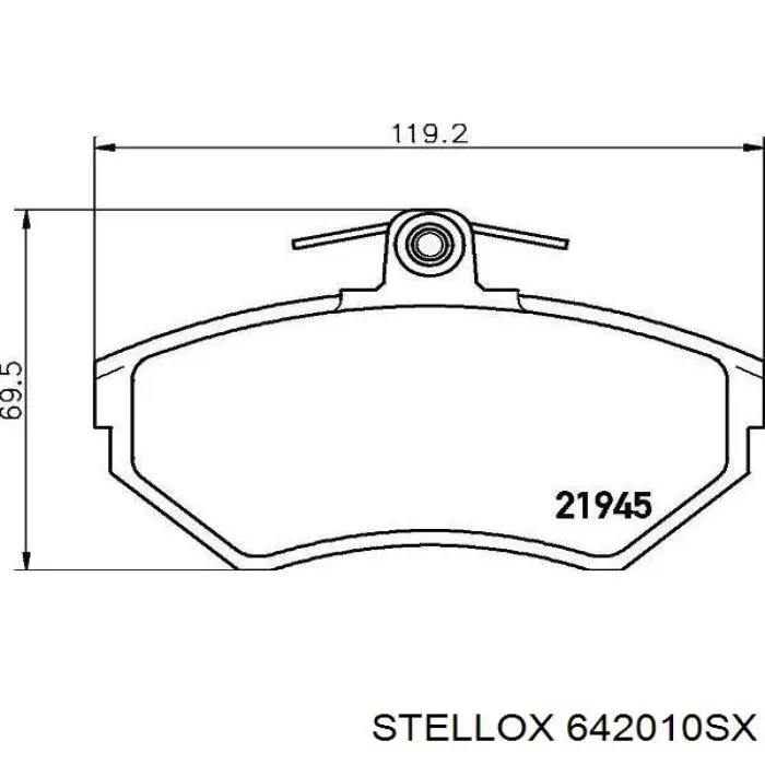 642010SX Stellox Передні гальмівні колодки