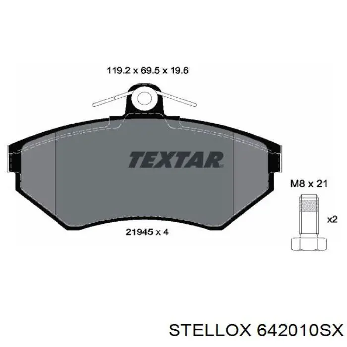 Гальмівні колодки Stellox 642010SX ціна, від 16.35 USD