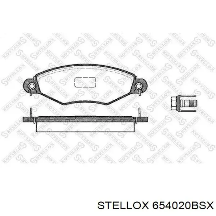 654020BSX Stellox Передні гальмівні колодки