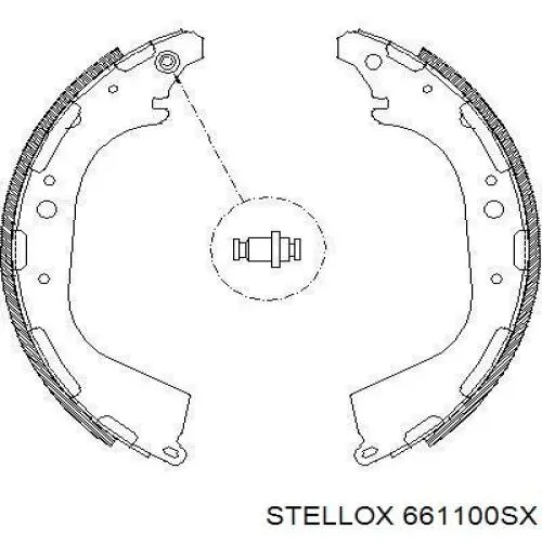 Колодки гальмові задні, барабанні Stellox 661100SX ціна, від 33.41 USD
