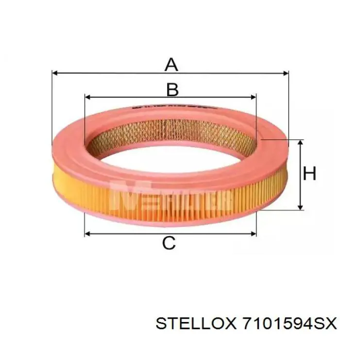Повітряний фільтр 7101594SX Stellox