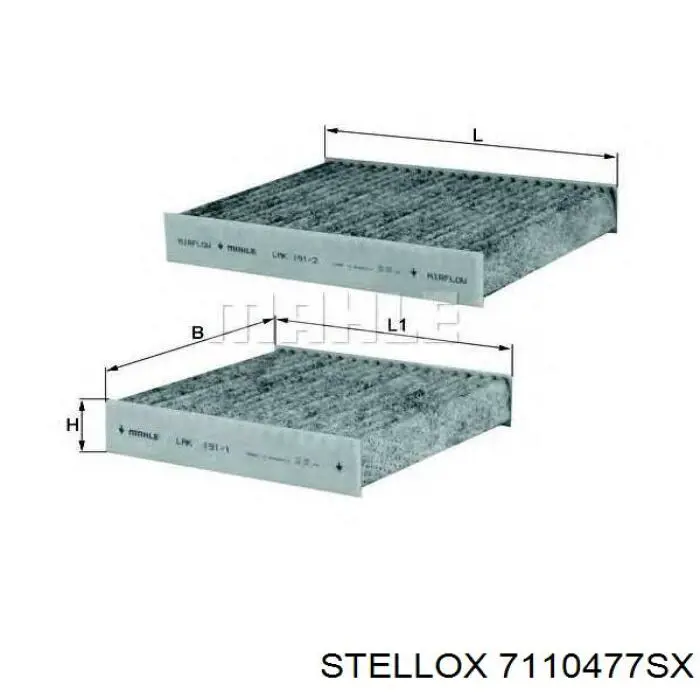 Фільтр повітряний обігрівача Stellox 7110477SX ціна, від 12.03 USD