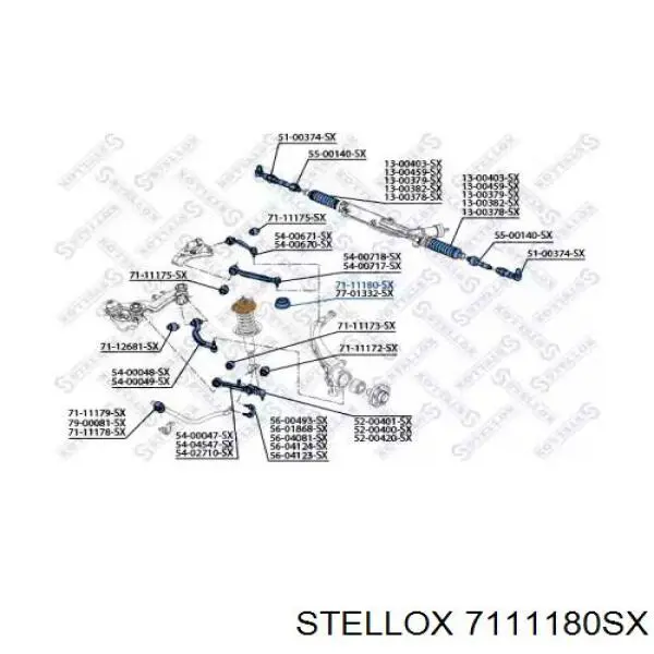 Опора стійки амортизатора переднього Stellox 7111180SX ціна, від 5.64 USD
