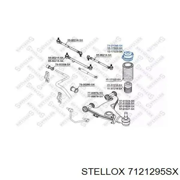 Опора стійки амортизатора переднього Stellox 7121295SX ціна, від 15.50 USD