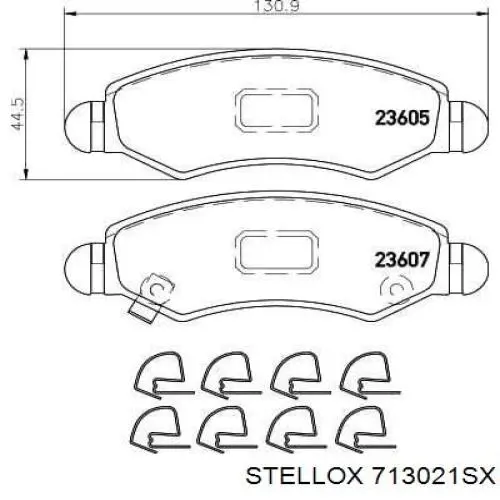301453 VALEO Передні гальмівні колодки