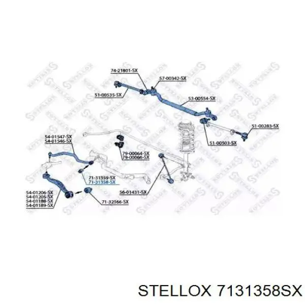 Сайлентблок переднього верхнього важеля 7131358SX Stellox