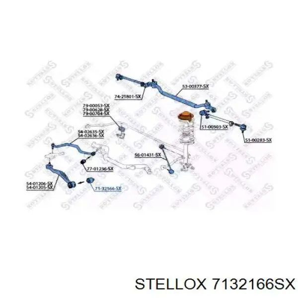7132166SX Stellox сайлентблок переднього нижнього важеля