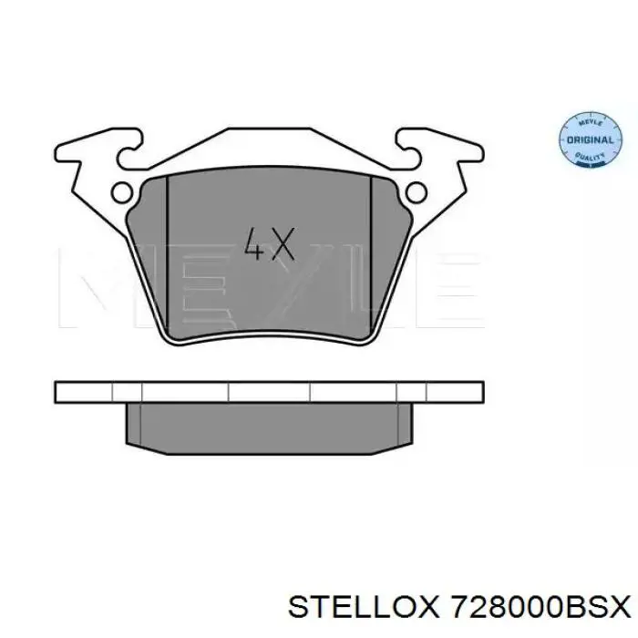 Купити 728000BSX Stellox Задні колодки