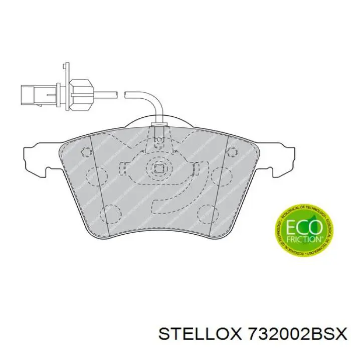 Купити 732002BSX Stellox Колодки гальмівні передні, дискові